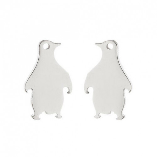 Oceľové náušnice Tučniaky