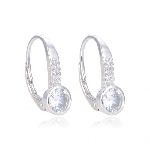 Strieborné náušnice na klapku