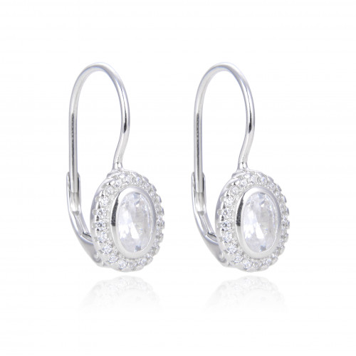 Strieborné náušnice na klapku