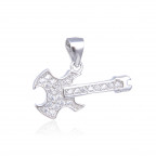 Strieborný prívesok gitara