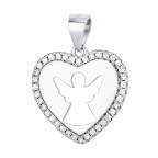 Strieborný prívesok anjelik so zirkónmi