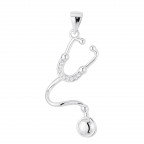 Strieborný prívesok stetoskop