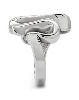 Extravagantný oceľový prsteň vlnka