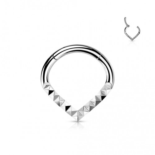 Segment piercing špicatý - helix / cartilage / tragus piercing 1,2 x 8 mm