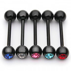 Piercing do jazyka čierny
