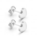 Oceľové náušnice - srdiečka