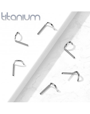 Tyčka k PUSH IN piercing do nosa TITAN, 0,8 x 6 mm