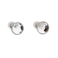 Strieborné skrutkovacie náušnice s Crystals from Swarovski® Crystal