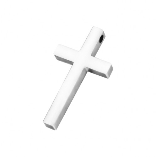 Oceľový prívesok krížik 17 x 31 mm