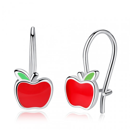 Detské strieborné náušnice jabĺčka