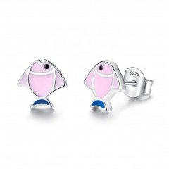 Detské strieborné náušnice rybičky