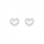Minimalistické strieborné náušnice srdiečka