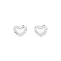 Minimalistické strieborné náušnice srdiečka