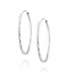 Strieborné náušnice kruhy 45 mm