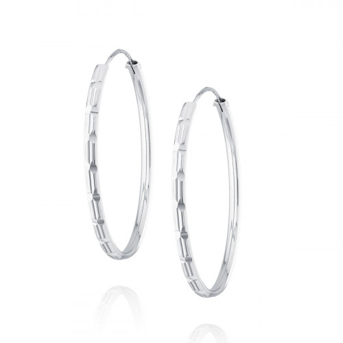 Strieborné náušnice kruhy 45 mm