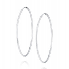 Strieborné náušnice kruhy 55 mm