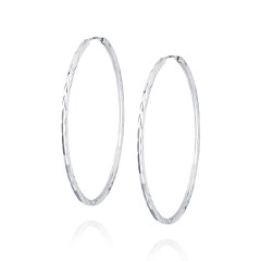 Strieborné náušnice kruhy 55 mm