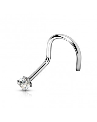 Zahnutý piercing do nosa - titán