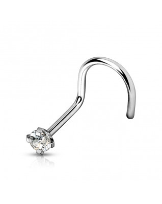 Zahnutý piercing do nosa - titán