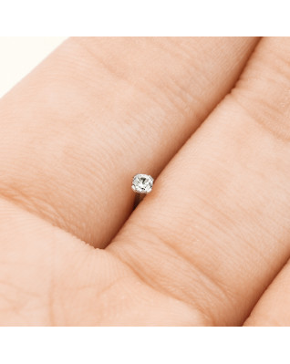 Zahnutý piercing do nosa - titán