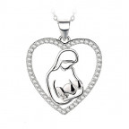 Strieborný prívesok matka a dieťa