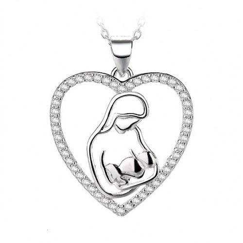 Strieborný prívesok matka a dieťa