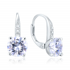 Strieborné náušnice so zirkonmi