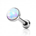 Cartilage piercing do ucha, biely opál