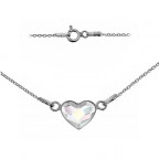 Strieborný náramok so srdcom Crystals from Swarovski® AB