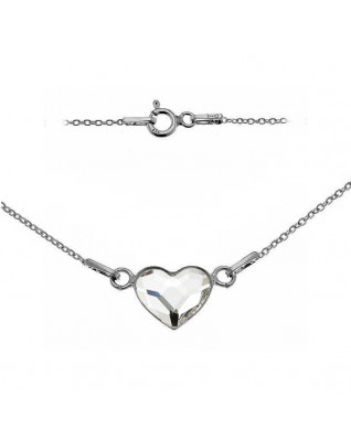 Strieborný náramok so srdcom Crystals from Swarovski® Crystal