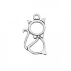 Strieborný prívesok mačička
