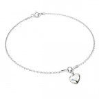 Strieborný náramok so srdiečkom Crystals from Swarovski® Crystal