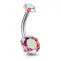 Oceľový piercing do pupku