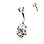 Oceľový piercing do pupku