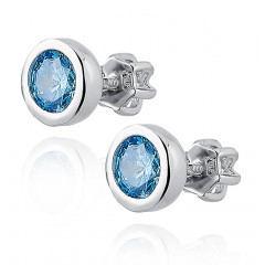 Strieborné skrutkovacie náušnice