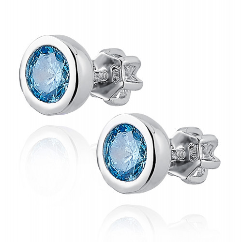 Strieborné skrutkovacie náušnice