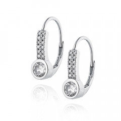 Strieborné náušnice so zirkónmi
