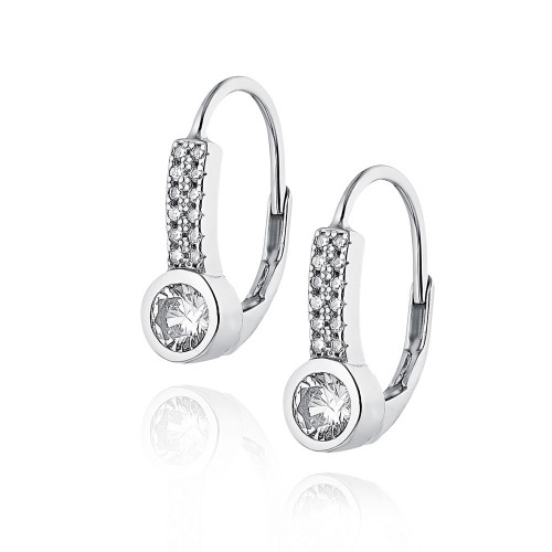 Strieborné náušnice so zirkónmi