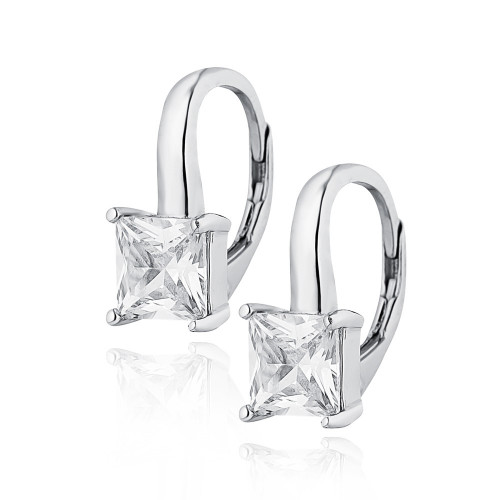 Strieborné náušnice so zirkónmi