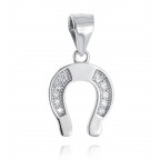 Strieborný prívesok podkova