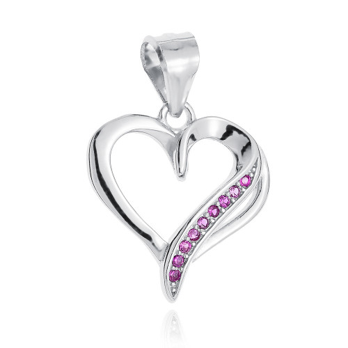 Strieborný prívesok srdca