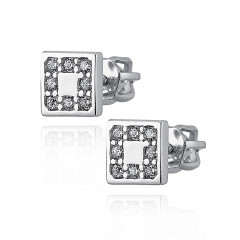 Strieborné skrutkovacie náušnice