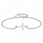 Dámsky strieborný náramok krížik