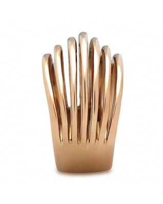 Extravagantný pozlátený oceľový prsteň