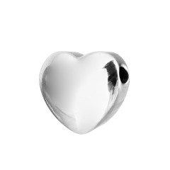 Navliekací oceľový prívesok korálik srdiečko