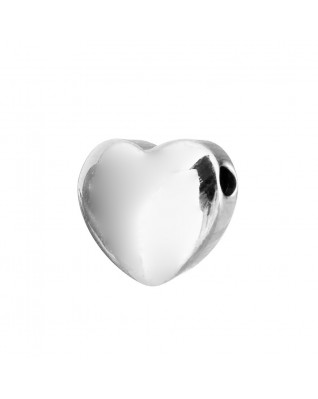 Navliekací oceľový prívesok korálik srdiečko