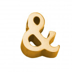 Pozlátený navliekací oceľový prívesok korálku - &