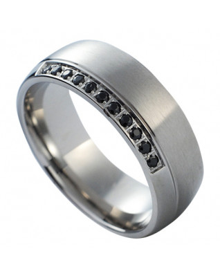 NSS1005-Zr-K Dámsky snubný prsteň s čiernymi zirkónmi