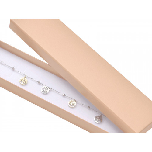 Darčeková krabička na náramok - perleťovo ružová