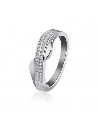 Strieborný prsteň so zirkónmi